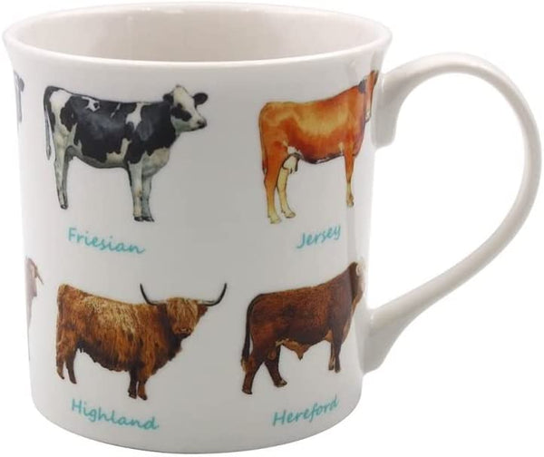 The Leonardo Collection - Ceramic Mug | Cattle Breeds Design