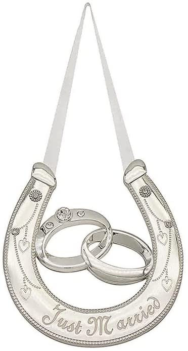 Silver Plated Horseshoe Just Married