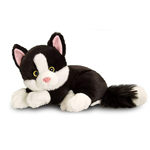 Keel 25cm Posing Black and White Sparkle Eye Cat - hanrattycraftsgifts.co.uk