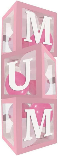 Mum Pink Balloon Boxes With Balloons Birthday Party Decoration