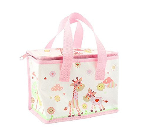 Lesser and Pavey - Little Treats Little Sunshine Giraffe Picture Foil Insulated Lunch Bag (Pink) - hanrattycraftsgifts.co.uk