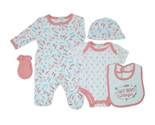 5 Piece Baby Gift Set With Embroidery and Applique - 0/3 Months - hanrattycraftsgifts.co.uk