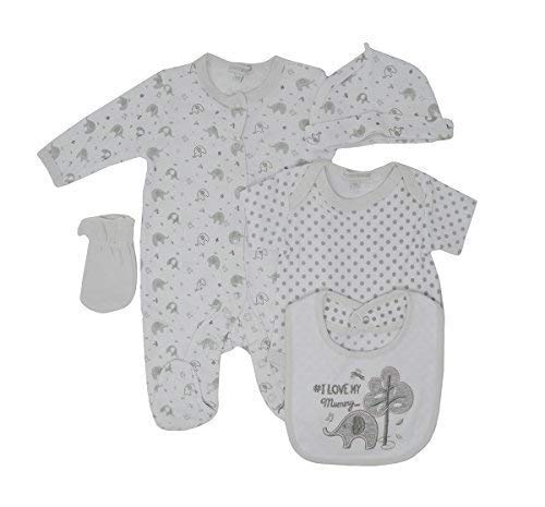5 Piece Baby Gift Set With Embroidery and Applique - 0/3 Months - hanrattycraftsgifts.co.uk
