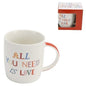 The Brighter Side Of Life Boxed Mug - "All You Need Is Love" design - hanrattycraftsgifts.co.uk