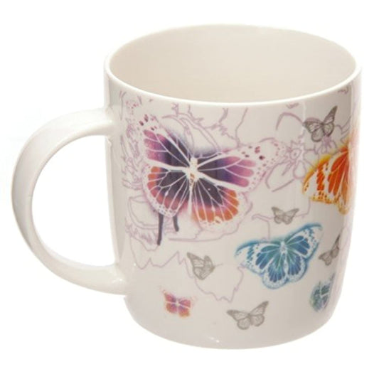 Butterfly Mist Design Bone China Mug