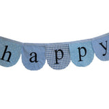 Bunting - Happy Birthday - Blue - 2m - Powell Craft - hanrattycraftsgifts.co.uk