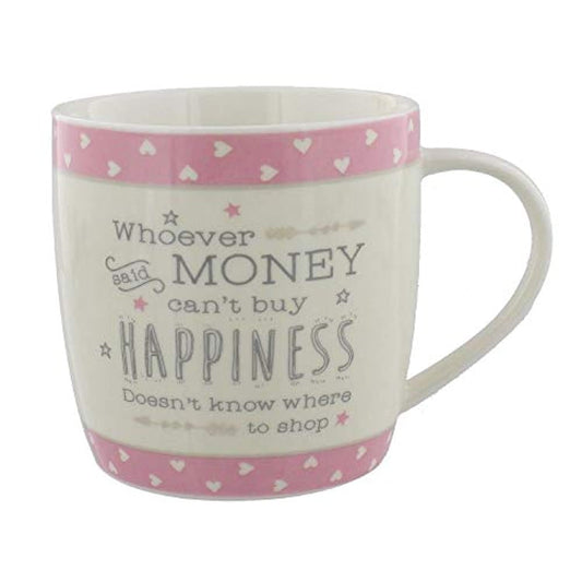 whoever   money cant buy happiness     mug