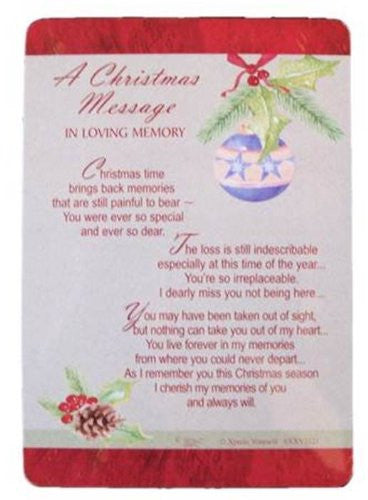 Graveside Memorial Christmas Card & Holder -A Christmas Message - 3521 - hanrattycraftsgifts.co.uk