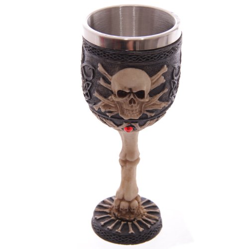 Gothic Skull Goblet by Puckator - hanrattycraftsgifts.co.uk