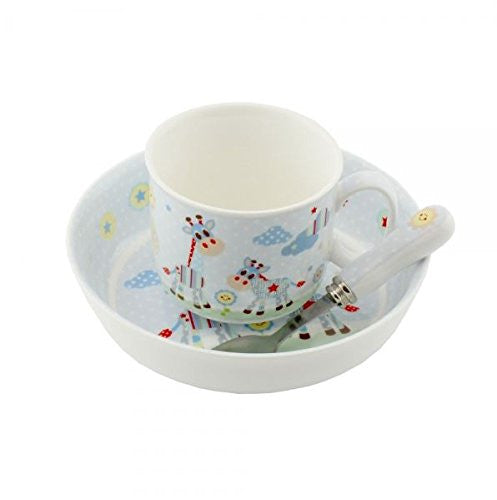 Lesser and Pavey - Little Treats Little Sunshine Feeding Set (Blue) - hanrattycraftsgifts.co.uk
