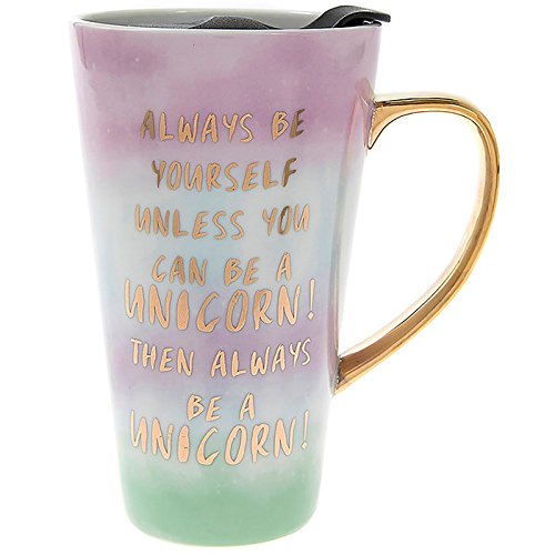 Unicorn Gold Latte Mug - hanrattycraftsgifts.co.uk