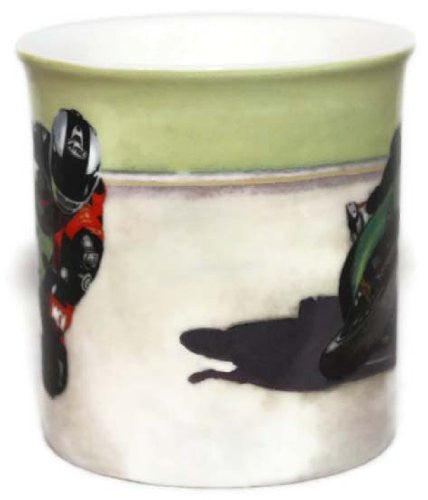 Kawasaki Ninja Motorcyle - Fine Art Watercolour China Gift Mug - hanrattycraftsgifts.co.uk