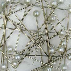 boutonniere pins 38mm white 1144pcs approx pearl head - hanrattycraftsgifts.co.uk