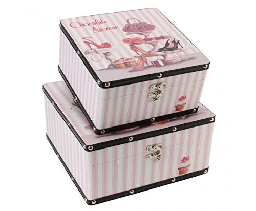 sophia cupcake boulevard two luggage box set - hanrattycraftsgifts.co.uk