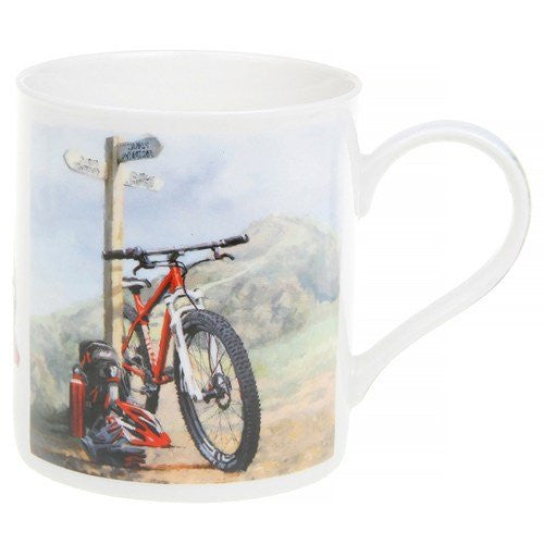 Red Bike Fine Bone China Mug - hanrattycraftsgifts.co.uk