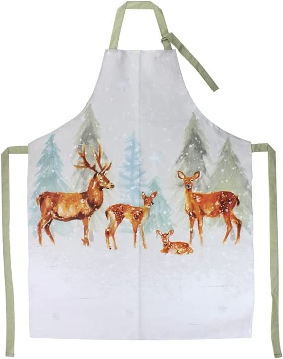 The Leonardo Collection LP52783 Christmas Forest Family Deer Apron