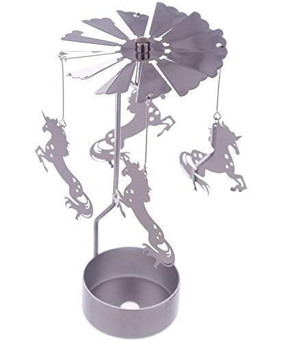 Unicorn Design Metal Tea Light Spinner - hanrattycraftsgifts.co.uk