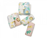 Pack of 2 Baby Fleece Wrap/Blankets Blue 75cm x 75cm - hanrattycraftsgifts.co.uk