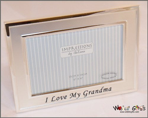 Silver plated I love My Grandma Photo frame - hanrattycraftsgifts.co.uk