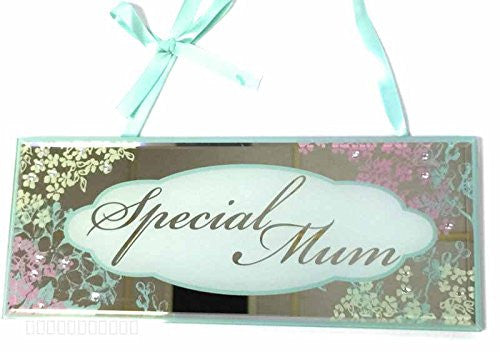 Gift For Mum Mirrored Plaque Silver Presents Ideas Mum Mother's Day Birthday - hanrattycraftsgifts.co.uk