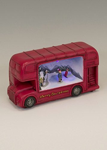 london style red bus Light up skaters scene scene inside bus with muti colour LED lights. - hanrattycraftsgifts.co.uk