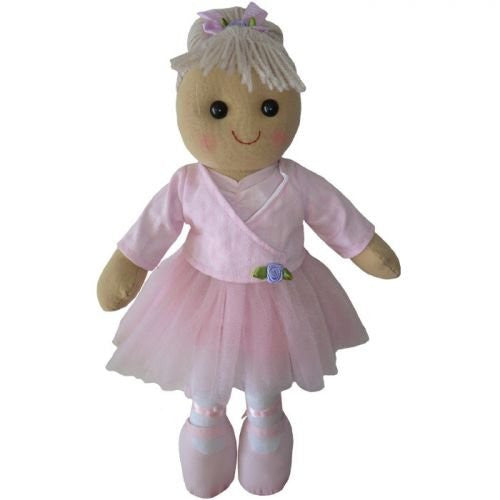 Handmade Ballerina Rag Doll Pretty In Pink - hanrattycraftsgifts.co.uk