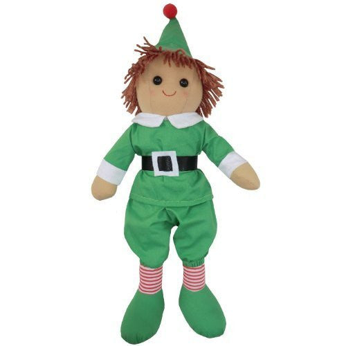 Rag Doll - Christmas Elf - Handmade - Large 40cms - Powell Craft - hanrattycraftsgifts.co.uk