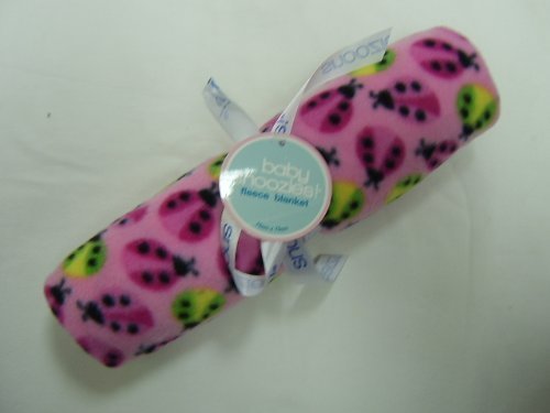 Baby Snoozies! ~ Fleece Baby Receiving/Cot/Pram Blanket ~ LADYBIRDS - hanrattycraftsgifts.co.uk
