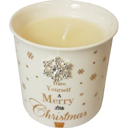 Christmas Candle Pot with Snowflake Detail - hanrattycraftsgifts.co.uk