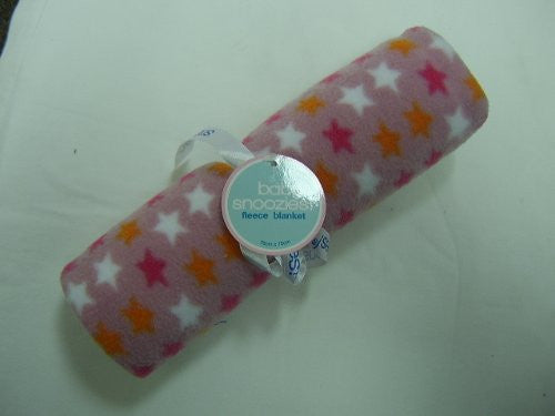 Baby Snoozies! ~ Fleece Baby Receiving/Cot/Pram Blanket ~STARS - hanrattycraftsgifts.co.uk