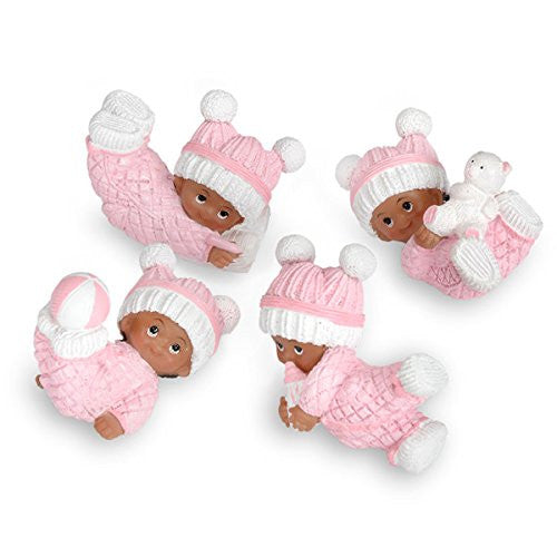 CLUB GREEN Resin Pink Playful Black Baby, Pink, 71 x 37 x 43 cm, Pack of 12 - hanrattycraftsgifts.co.uk