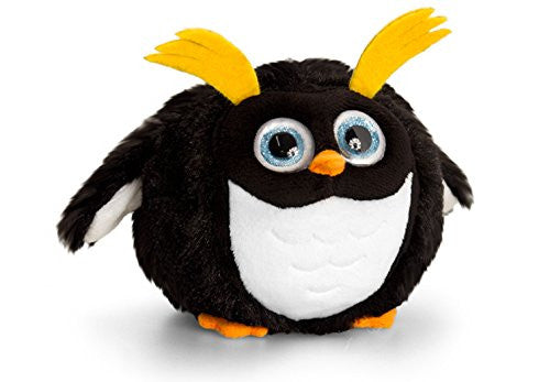 10cm Adoraball Penguin Black with Yellow Brows - hanrattycraftsgifts.co.uk