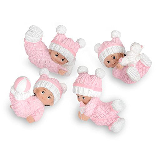 CLUB GREEN Resin Playful Baby, Pink, 71 x 37 x 43 cm, Pack of 12 - hanrattycraftsgifts.co.uk
