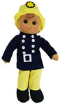 Fireman Doll dressed in his Firefighter's uniform for Boys and girls, 40 cm