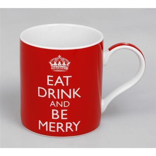 Eat Drink and Be Merry Fine China Mug - Boxed mug - hanrattycraftsgifts.co.uk