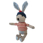 handmade boy rabbit with hat 20cm - hanrattycraftsgifts.co.uk
