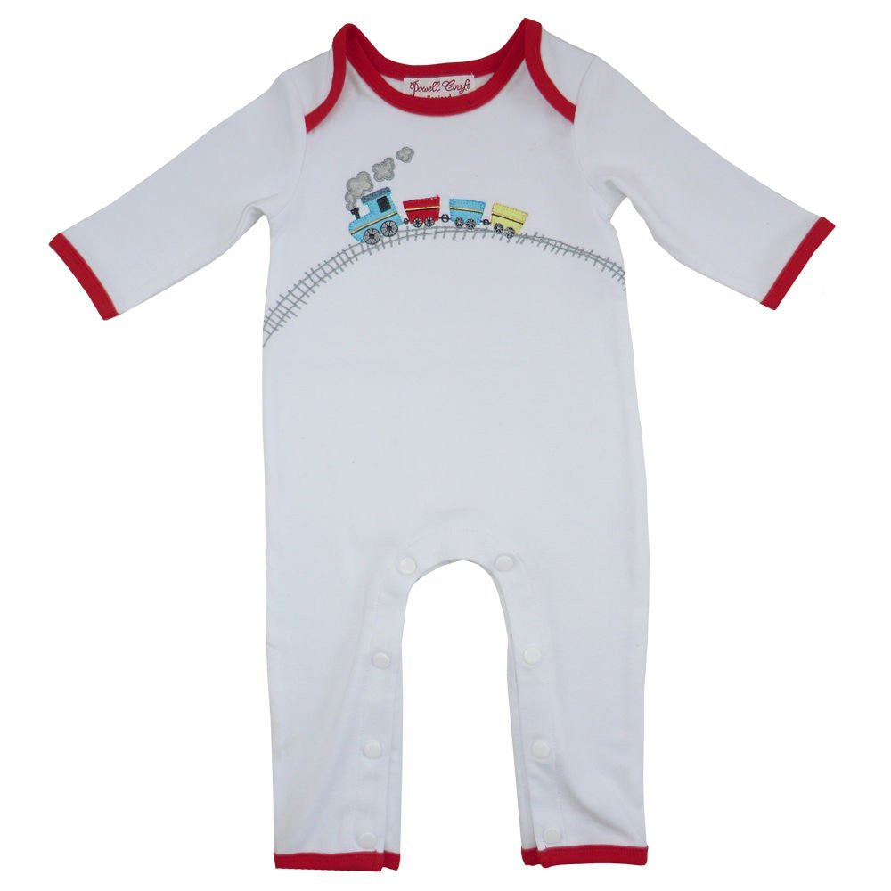 nurserytrain applique jumpsuit - hanrattycraftsgifts.co.uk