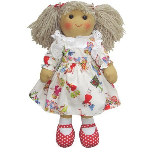 HANDMADE RAGDOLL WITH GIRLS AT PLAY DRESS - hanrattycraftsgifts.co.uk