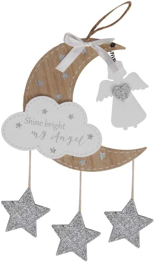 Widdop Thoughts of You hanging sign, moon  Shine Bright My Angel