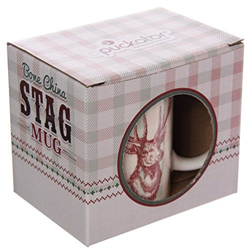 Puckator MUG168 Stag Design Mug, 8 x 11.5 x 9 cm - hanrattycraftsgifts.co.uk