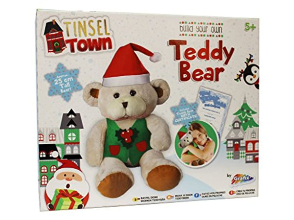 Grafix RB01-0145 Make Your Own Christmas Bear Plush Toy Craft Set