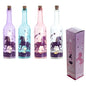 Mystical Unicorn Coloured Decorative Glass Bottle with LED Star Shaped Lights ( Colour Sent At Random) - hanrattycraftsgifts.co.uk