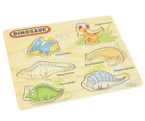 Traditional Wooden Shape Fit Puzzle - Dinosaur - hanrattycraftsgifts.co.uk