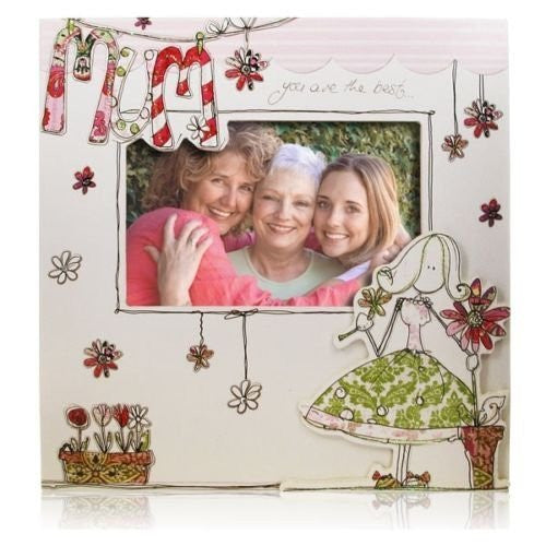 Tracey Russell Photo Frame with Mum Design - hanrattycraftsgifts.co.uk
