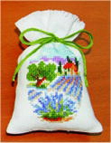 Vervaco Counted Cross Stitch Kit - Pot-Pourri Bag Lavender Fields - hanrattycraftsgifts.co.uk
