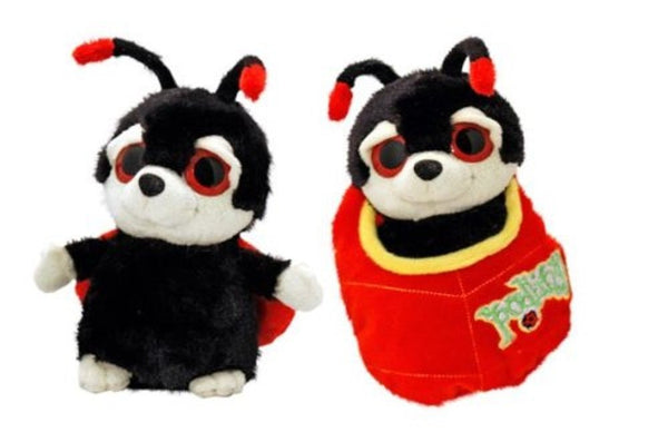 Keel Toys Ladybird Podling 18cm Cuddly Plush Soft Toy in Pouch - hanrattycraftsgifts.co.uk