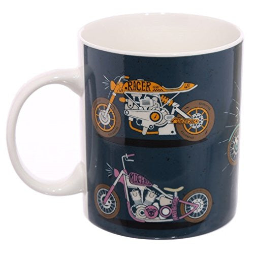 Tazza mug colazione ceramica MOTOCICLETTA - hanrattycraftsgifts.co.uk