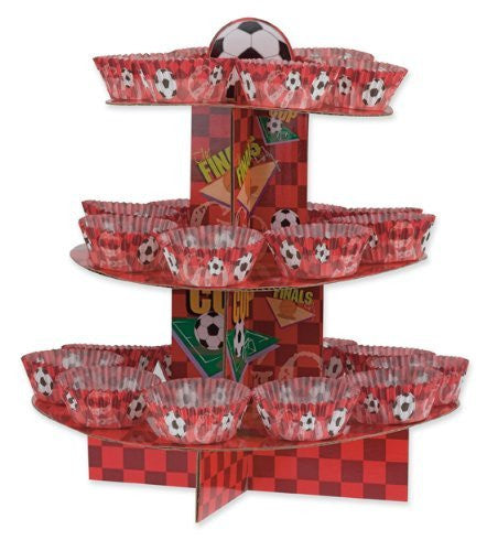 CLUB GREEN Football Cake Kit Stand, Red - hanrattycraftsgifts.co.uk
