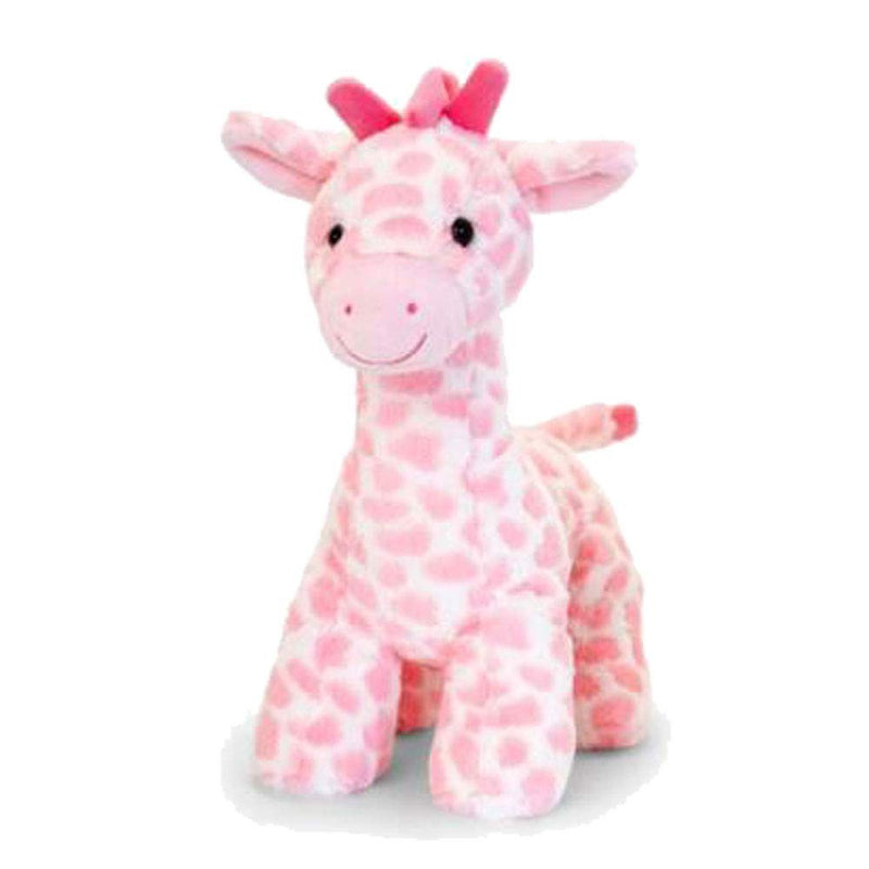 Keel Toys SN2654 Soft Toy Snuggle Giraffe with Sound, Pink - hanrattycraftsgifts.co.uk