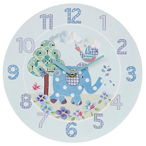 Little Bird & Ellie Clock Blue - hanrattycraftsgifts.co.uk